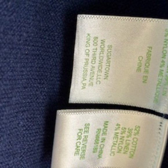 Lilly Pulitzer Shimmery Navy Cardigan - Picture 5 of 5